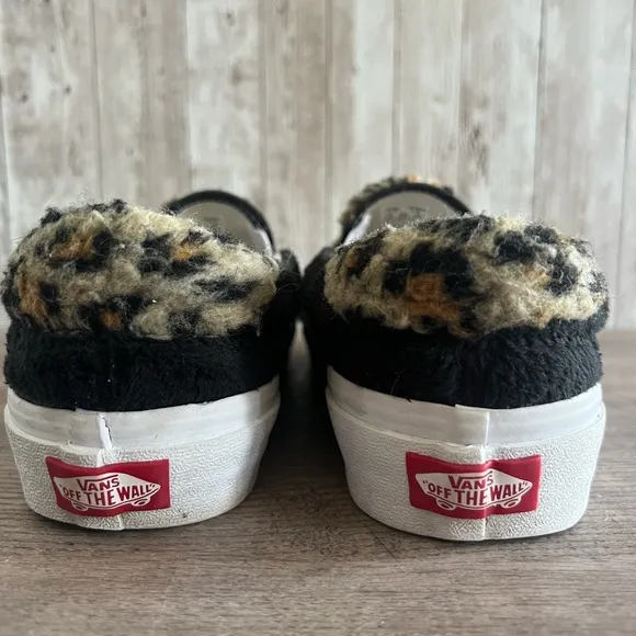 Vans Leopard Print Sherpa Slip-On 59 Sneakers 8.5