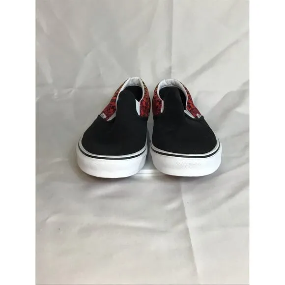 Vans Men's Classic Slip On Sneakers Sz. 12 Black NWOT Logo Flame Sneakers