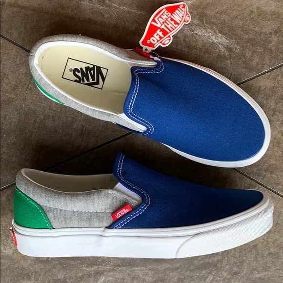 •VANS Men’s CLASSIC SLIP ON VANS COASTAL Grey/TrWht Sneakers