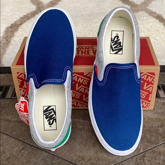 •VANS Men’s CLASSIC SLIP ON VANS COASTAL Grey/TrWht Sneakers