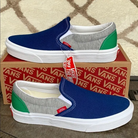 •VANS Men’s CLASSIC SLIP ON VANS COASTAL Grey/TrWht Sneakers
