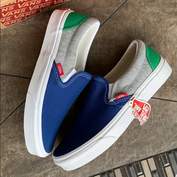 •VANS Men’s CLASSIC SLIP ON VANS COASTAL Grey/TrWht Sneakers