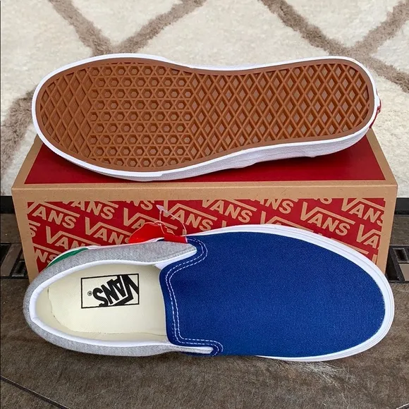 •VANS Men’s CLASSIC SLIP ON VANS COASTAL Grey/TrWht Sneakers