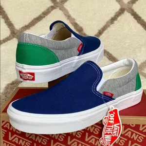 •VANS Men’s CLASSIC SLIP ON VANS COASTAL Grey/TrWht Sneakers
