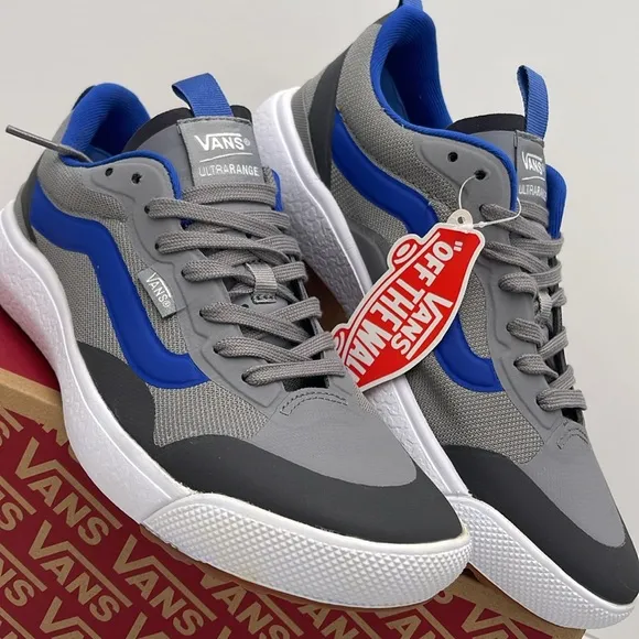 Vans Men’s Gray and Blue Sneakers Ultrarange ExoGray/True White VN0A4U1KBGJ