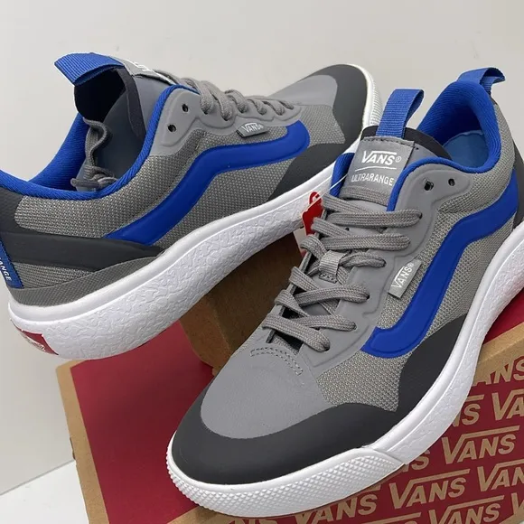 Vans Men’s Gray and Blue Sneakers Ultrarange ExoGray/True White VN0A4U1KBGJ