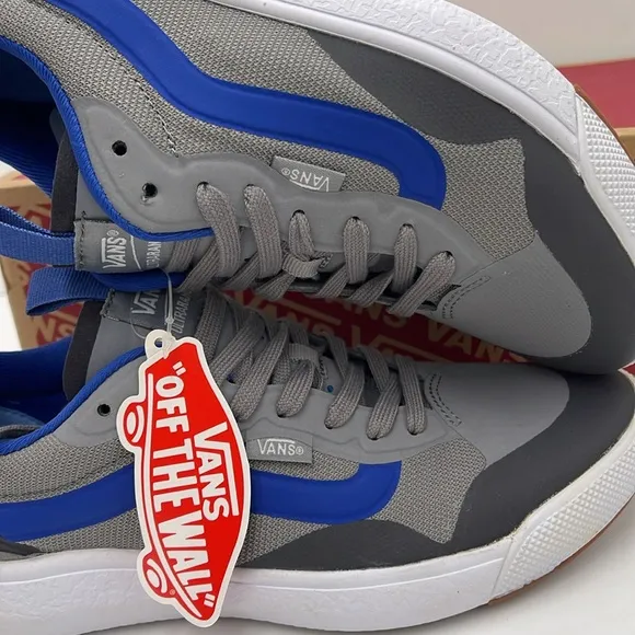 Vans Men’s Gray and Blue Sneakers Ultrarange ExoGray/True White VN0A4U1KBGJ