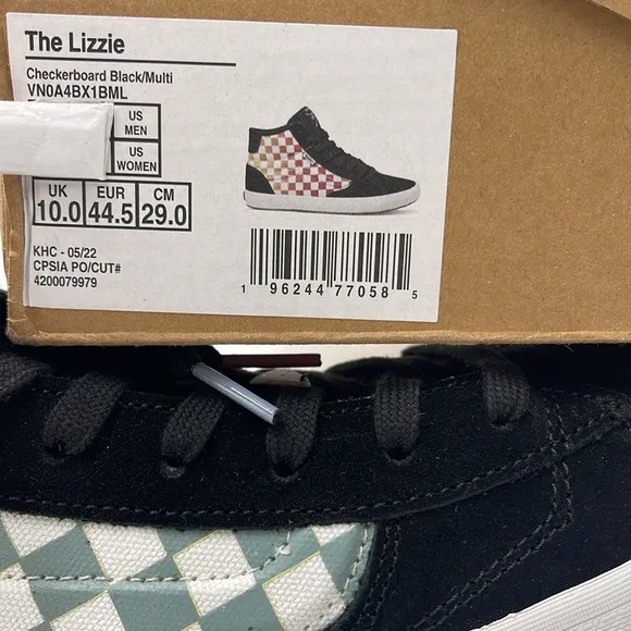 Vans Men’s High-Top Sneakers The LizzieCheckerboard Black/MultiVN0A4BX1BML