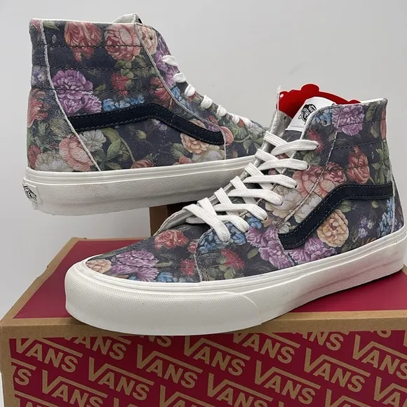 Vans Men’s Moody Floral Sk8-Hi Tapered Sneakers Grey/WhiteVN0A7Q621XM
