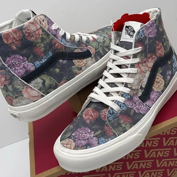 Vans Men’s Moody Floral Sk8-Hi Tapered Sneakers Grey/WhiteVN0A7Q621XM