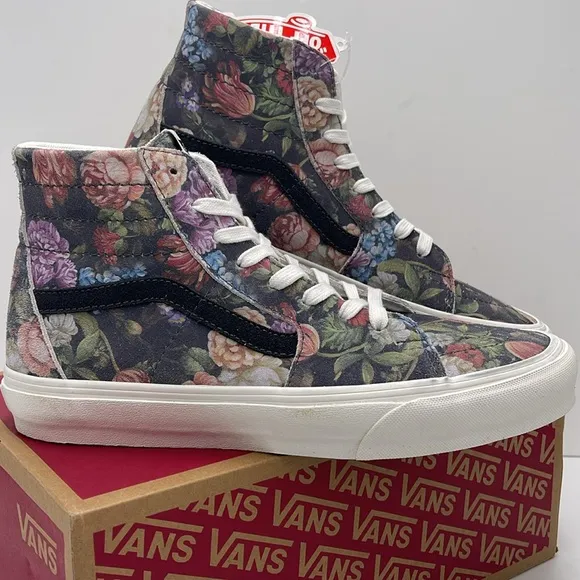 Vans Men’s Moody Floral Sk8-Hi Tapered Sneakers Grey/WhiteVN0A7Q621XM
