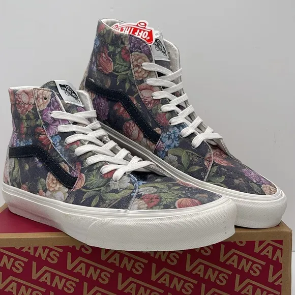 Vans Men’s Moody Floral Sk8-Hi Tapered Sneakers Grey/WhiteVN0A7Q621XM