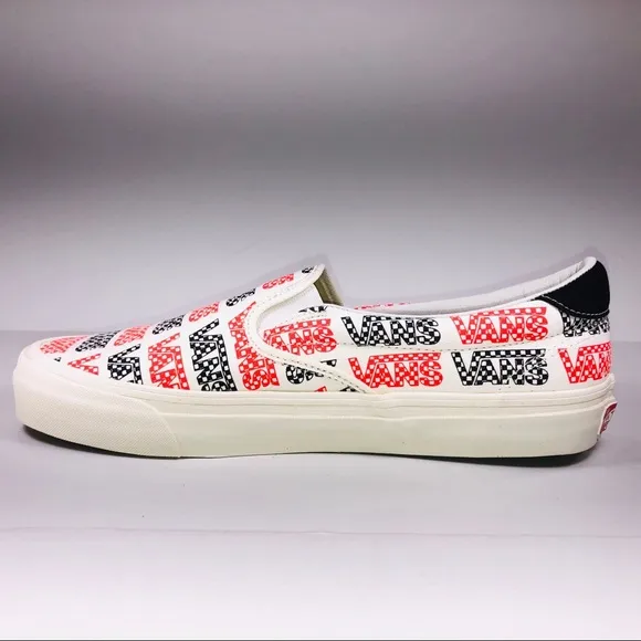 VANS OG Slip On 59 LX Logo Red Black White Sneaker