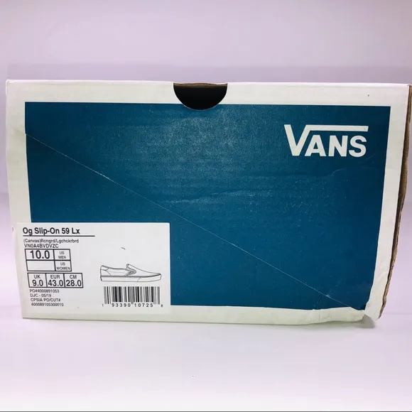 VANS OG Slip On 59 LX Logo Red Black White Sneaker