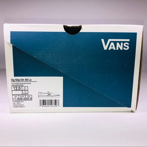VANS OG Slip On 59 LX Logo Red Black White Sneaker