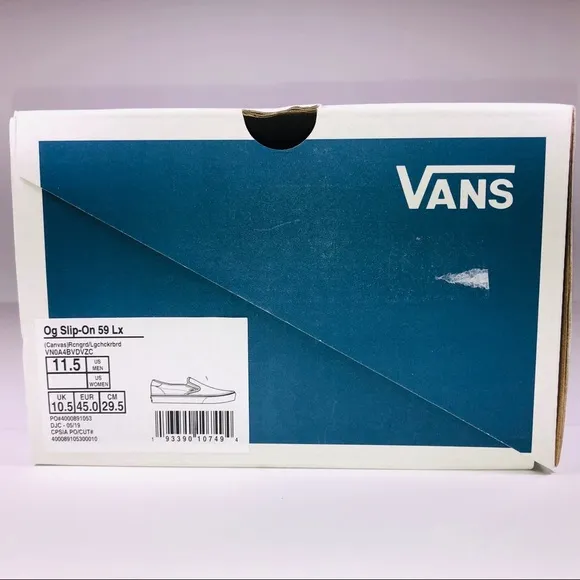 VANS OG Slip On 59 LX Logo Red Black White Sneaker