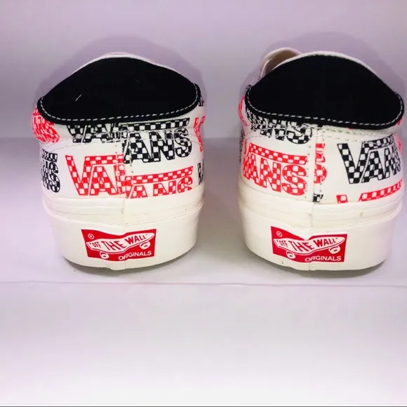 VANS OG Slip On 59 LX Logo Red Black White Sneaker
