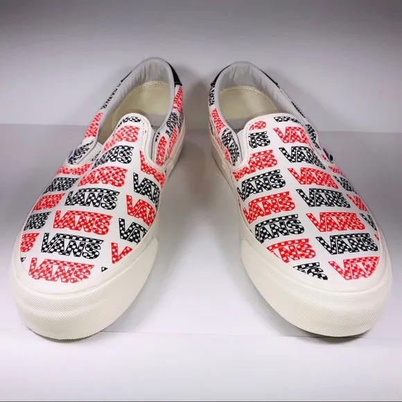 VANS OG Slip On 59 LX Logo Red Black White Sneaker