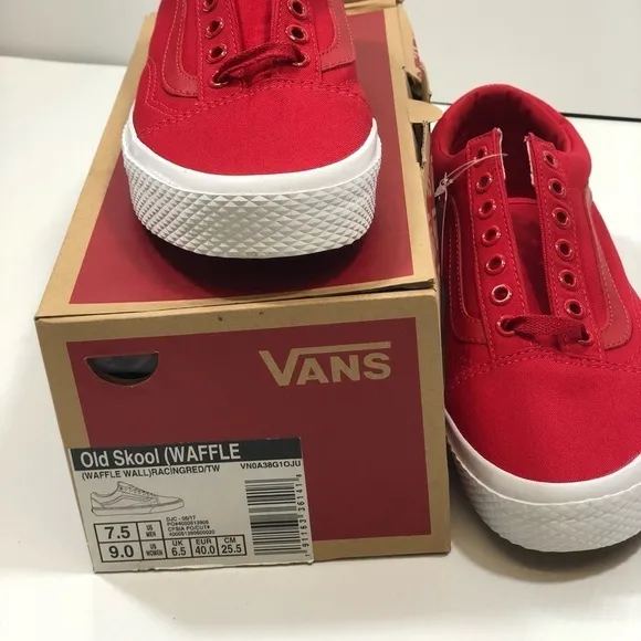 VANS Old Skool waffle Wall Racing Red/true Shoes 9