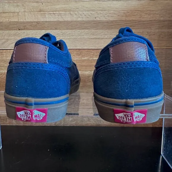Vans Pro Blue Skateboard Shoes Canvas and Suede w Gum Sole Youth Size 3.5
