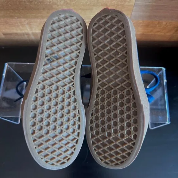 Vans Pro Blue Skateboard Shoes Canvas and Suede w Gum Sole Youth Size 3.5