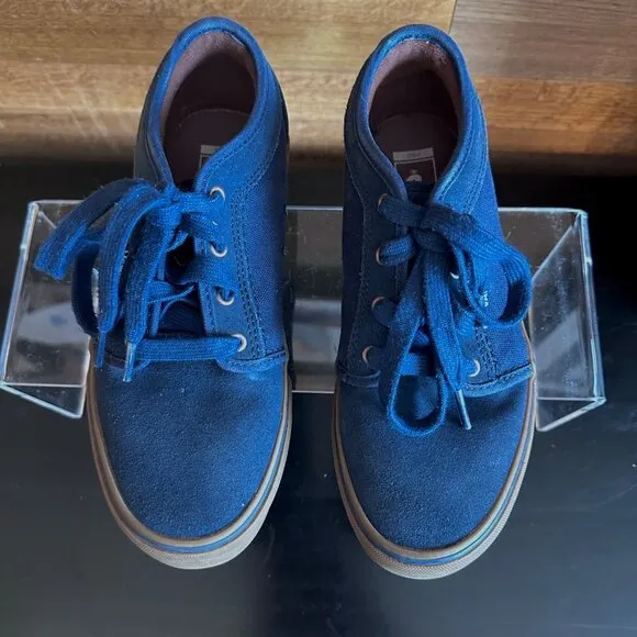 Vans Pro Blue Skateboard Shoes Canvas and Suede w Gum Sole Youth Size 3.5
