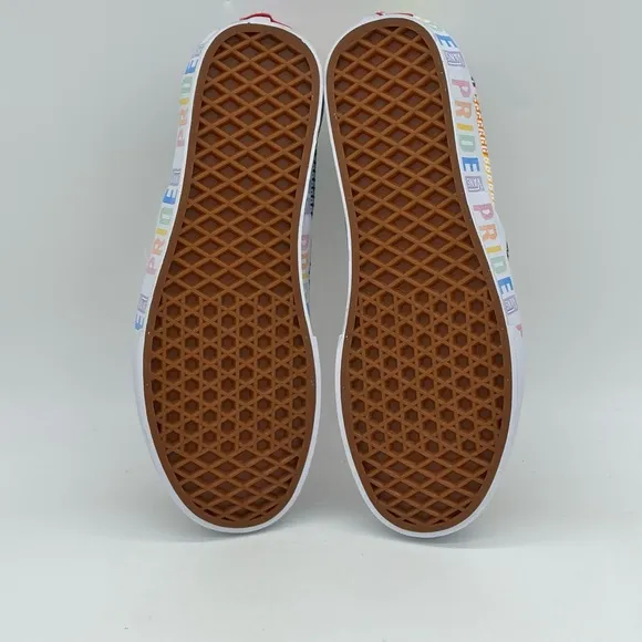 Vans Red and Yellow Slip-On Sneakers Vibrant Patchwork Design