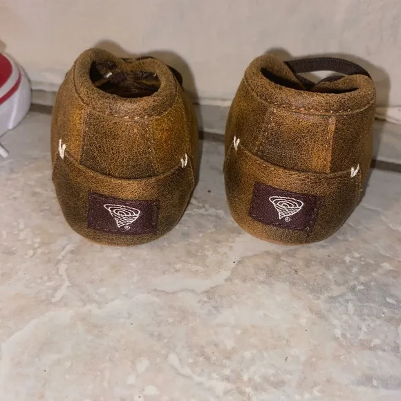 Vans Red Kids Sneakers size 2.5 &amp; brown slip on for Infants