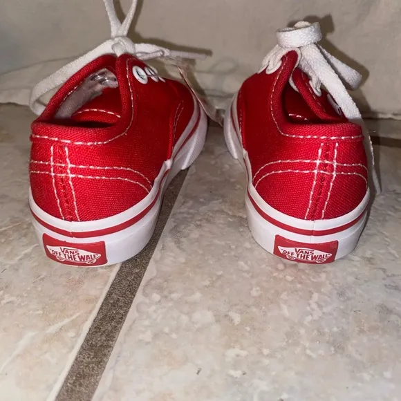 Vans Red Kids Sneakers size 2.5 &amp; brown slip on for Infants