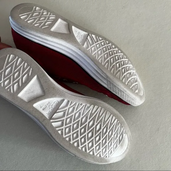 Vans Red Mesh Slip-On Sneakers