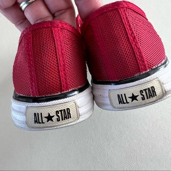 Vans Red Mesh Slip-On Sneakers