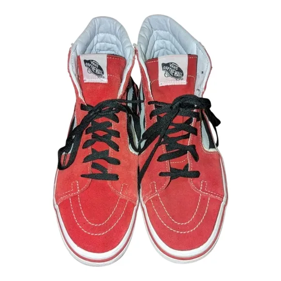 Vans Sk8-Hi Bolt Racing Red Black lightning bolt mens sneakers shoes size 11
