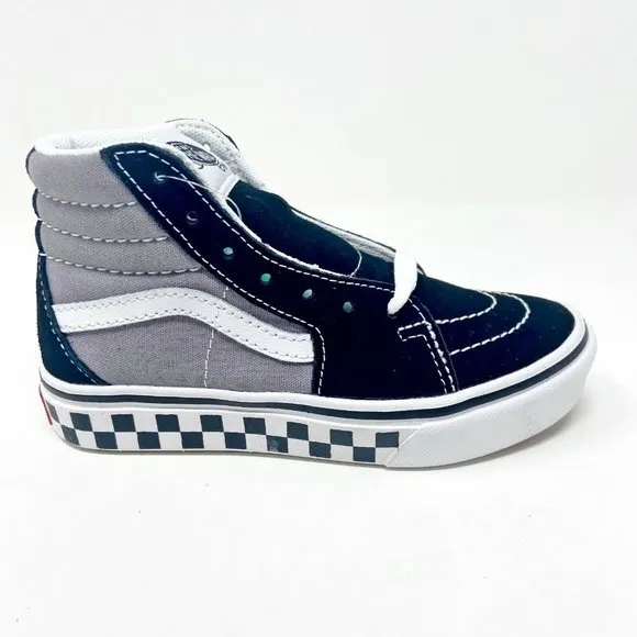 Vans Sk8 Hi Comfycush (Tape Mix) Black Frost Grey Kids Casual Sneakers