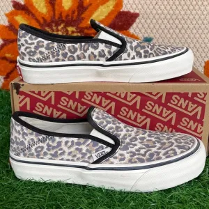 Vans Slip On Sf Cheetah White Cap Gray/Black Surf WMNS sneakers