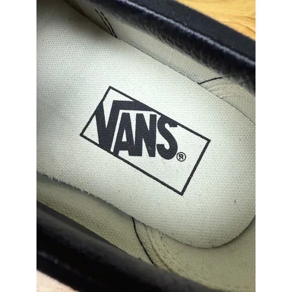 Vans Slip On Skeleton‎ Sneakers Shoes Custom Black White Mens 6 Womens 7.5 EUC