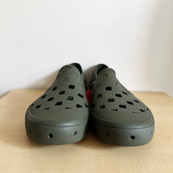 Vans Slip-On TRK Grape Leaf Army Green Sneakers Trek Slip-On Water Shoes Size 13