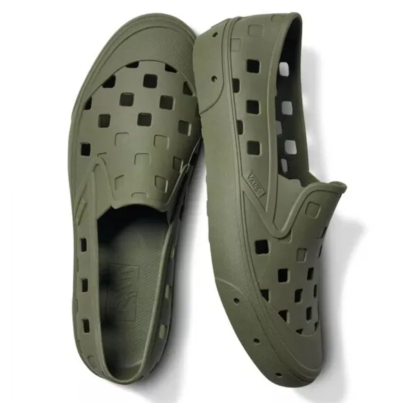 Vans Slip-On TRK Grape Leaf Army Green Sneakers Trek Slip-On Water Shoes Size 13