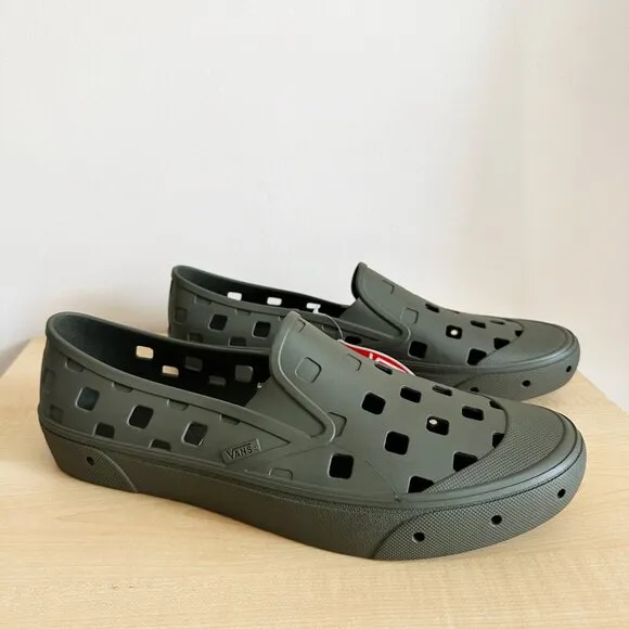 Vans Slip-On TRK Grape Leaf Army Green Sneakers Trek Slip-On Water Shoes Size 13