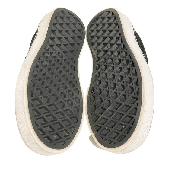 Vans Toddler Size 10.5 Slip on V Bunny Black Gold Low Top Sneakers