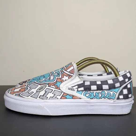 Van's Unisex Philadelphia Eagles Slip-On Sneakers Custom One Of A Kind Design