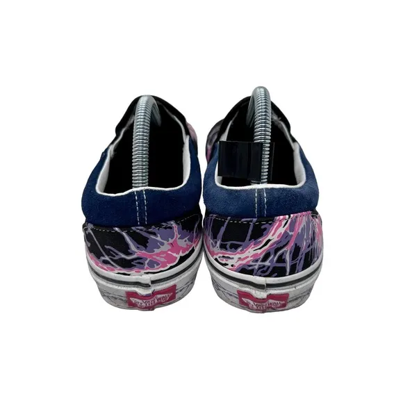 VANS Unisex Sneakers Slip On Zap Glow In Dark Skateboarding Skull‎ Black Size 9