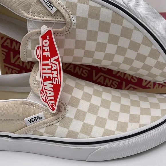 Vans WMNS Checkerboard Sneakers Classic Slip-On(Checkerboard)Trtldvtrwht