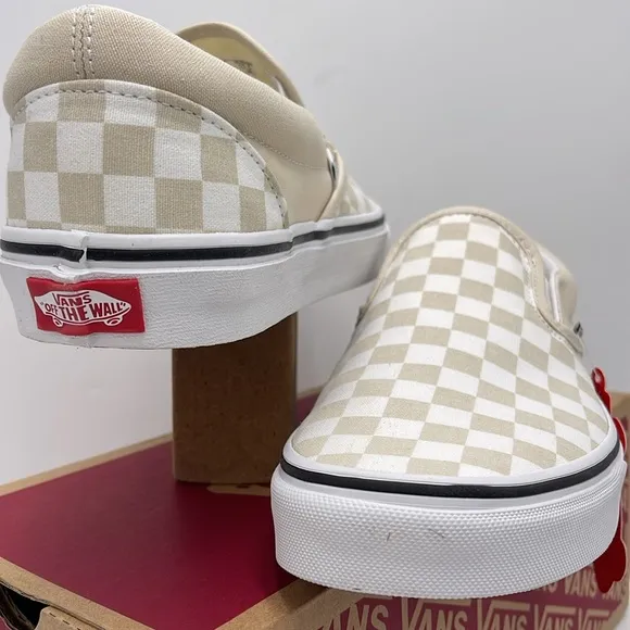 Vans WMNS Checkerboard Sneakers Classic Slip-On(Checkerboard)Trtldvtrwht