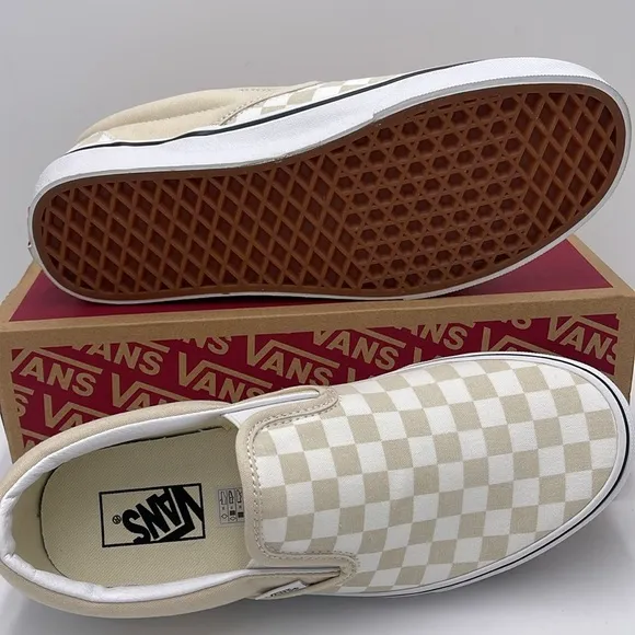 Vans WMNS Checkerboard Sneakers Classic Slip-On(Checkerboard)Trtldvtrwht