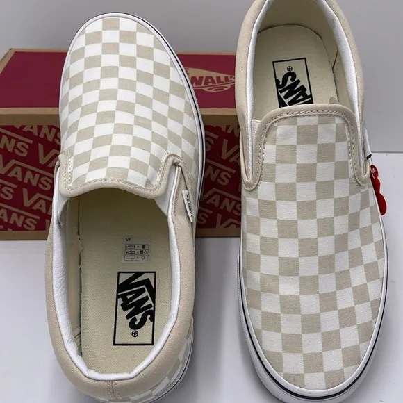 Vans WMNS Checkerboard Sneakers Classic Slip-On(Checkerboard)Trtldvtrwht