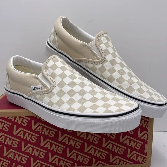 Vans WMNS Checkerboard Sneakers Classic Slip-On(Checkerboard)Trtldvtrwht
