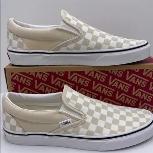 Vans WMNS Checkerboard Sneakers Classic Slip-On(Checkerboard)Trtldvtrwht
