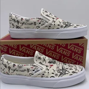Vans WMNS Classic Slip-On Butterfly Journal Marshmallow VN0A7Q5DKIG Sneakers