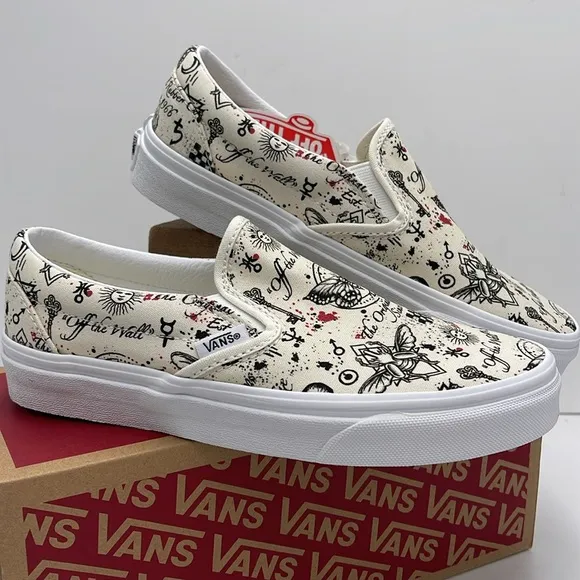Vans WMNS Classic Slip-On Butterfly Journal Marshmallow VN0A7Q5DKIG Sneakers
