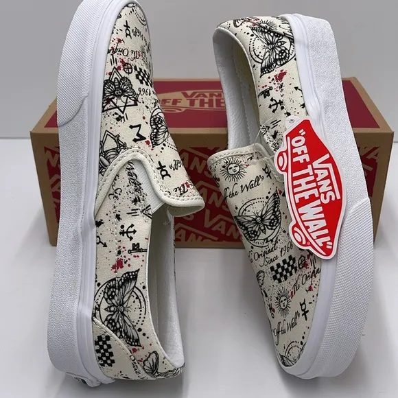 Vans WMNS Classic Slip-On Butterfly Journal Marshmallow VN0A7Q5DKIG Sneakers